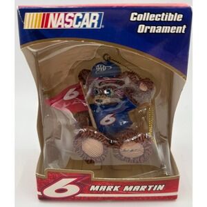 NASCAR Mark Martin #6 Bear Ornament Collectible AAA Racing